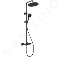 Ideal Standard Ceratherm T25+ - Sprchový set s termostatem, průměr 26 cm, 2 proudy, hedvábná černá A8497XG