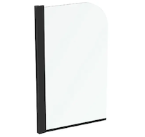 Ideal Standard Connect 2 - Vanová zástěna 80x140 cm, černá/čiré sklo T9924V3