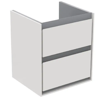 Ideal Standard Connect Air - Umyvadlová skříňka 43x40x52 cm, lesklý bílý/matný světle šedý lak E1608KN