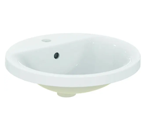 Ideal Standard Connect - Umyvadlo zápustné 48 cm, s přepadem, otvor pro baterii, bílá E504201