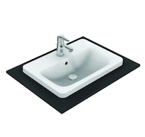 Ideal Standard Connect - Umyvadlo zápustné, 58x43 cm, s přepadem, 1 otvor pro baterii, bílá E504401