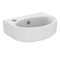 Ideal Standard Connect - Umývátko 35x26 cm, 1 otvor pro baterii vlevo, s Ideal Plus, bílá E7912MA