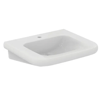 Ideal Standard Contour 21+ - Umyvadlo bezbariérové 65x56 cm, bez přepadu, otvor pro baterii, SmartGuard+, bílá E3621HY