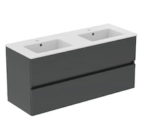 Ideal Standard Eurovit+ - Skříňka s dvojumyvadlem, 55x120x44 cm, 2 zásuvky, tmavě šedá R0576TI