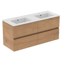 Ideal Standard Eurovit+ - Skříňka s dvojumyvadlem, 55x120x44 cm, 4 zásuvky, přírodní dub R0577Y8