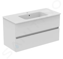 Ideal Standard Eurovit+ - Skříňka s umyvadlem, 55x100x44 cm, 2 zásuvky, lesklá bílá R0575WG