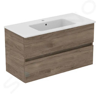 Ideal Standard Eurovit+ - Skříňka s umyvadlem, 55x100x44 cm, 2 zásuvky, ořech R0575Y9