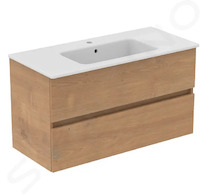 Ideal Standard Eurovit+ - Skříňka s umyvadlem, 55x100x44 cm, 2 zásuvky, přírodní dub R0575Y8