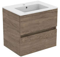 Ideal Standard Eurovit - Skříňka s umyvadlem, 55x60x44 cm, 2 zásuvky, ořech R0572Y9