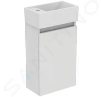 Ideal Standard Eurovit+ - Skříňka s umývátkem, 55x35x20 cm, 1 dvířka, lesklá bílá R0570WG