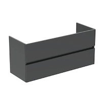 Ideal Standard Eurovit+ - Umyvadlová skříňka, 55x120x44 cm, 2 zásuvky, lesklá šedá R0266TI