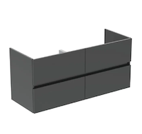 Ideal Standard Eurovit+ - Umyvadlová skříňka, 55x120x44 cm, 4 zásuvky, lesklá šedá R0267TI