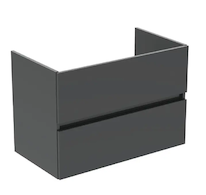 Ideal Standard Eurovit+ - Umyvadlová skříňka, 55x80x44 cm, 2 zásuvky, lesklá šedá R0263TI