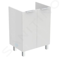 Ideal Standard Eurovit - Umyvadlová skříňka, 84x60x44 cm, 2 dvířka, panty L/P, lesklá bílá R0258WG