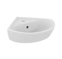 Ideal Standard Eurovit - Umývátko rohové 48x35 cm, s přepadem, otvor pro baterii, bílá E872701