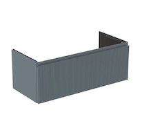 Ideal Standard Finesse - Umyvadlová skříňka, 100x44x38 cm, 1 zásuvka, Ribbed Matt ashblue E3384UQ