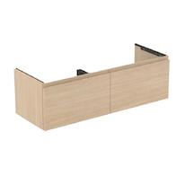 Ideal Standard Finesse - Umyvadlová skříňka, 120x44x37 cm, 2 zásuvky, bílý dub E3389US