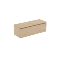 Ideal Standard Finesse - Umyvadlová skříňka, 120x44x39 cm, 2 zásuvky, bílý dub E3425US
