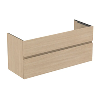 Ideal Standard Finesse - Umyvadlová skříňka, 120x44x55 cm, 2 zásuvky, bílý dub E3385US