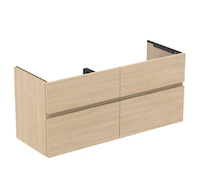 Ideal Standard Finesse - Umyvadlová skříňka, 120x44x55 cm, 4 zásuvky, bílý dub E3390US