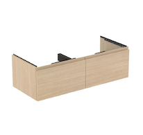 Ideal Standard Finesse - Umyvadlová skříňka, 120x51x37 cm, 2 zásuvky, bílý dub E3398US