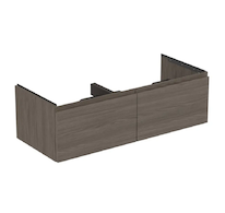 Ideal Standard Finesse - Umyvadlová skříňka, 120x51x37 cm, 2 zásuvky, Dark Elm E3398UR