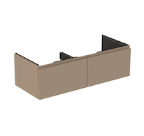 Ideal Standard Finesse - Umyvadlová skříňka, 120x51x37 cm, 2 zásuvky, Matt Greige E3398UP