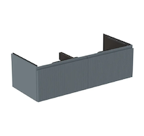 Ideal Standard Finesse - Umyvadlová skříňka, 120x51x37 cm, 2 zásuvky, Ribbed Matt ashblue E3398UQ