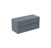 Ideal Standard Finesse - Umyvadlová skříňka, 120x51x56 cm, 2 zásuvky, Ribbed Matt ashblue E3431UQ