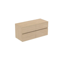 Ideal Standard Finesse - Umyvadlová skříňka, 120x51x56 cm, 4 zásuvky, bílý dub E3437US