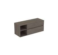 Ideal Standard Finesse - Umyvadlová skříňka, 140x51x56 cm, 2 zásuvky, Dark Elm E3439UR