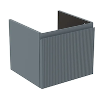 Ideal Standard Finesse - Umyvadlová skříňka, 43x40x37 cm, 1 zásuvka, Ribbed Matt ashblue E3404UQ