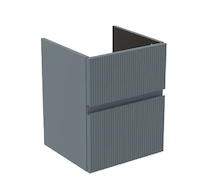 Ideal Standard Finesse - Umyvadlová skříňka, 43x40x54 cm, 2 zásuvky, Ribbed Matt ashblue E3405UQ