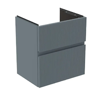 Ideal Standard Finesse - Umyvadlová skříňka, 50x38x55 cm, 2 zásuvky, Ribbed Matt ashblue E3378UQ