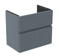 Ideal Standard Finesse - Umyvadlová skříňka, 60x38x55 cm, 2 zásuvky, Ribbed Matt ashblue E3379UQ