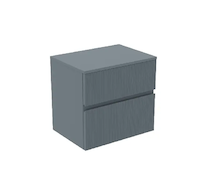 Ideal Standard Finesse - Umyvadlová skříňka, 60x44x56 cm, 2 zásuvky, Ribbed Matt ashblue E3422UQ