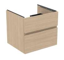 Ideal Standard Finesse - Umyvadlová skříňka, 60x51x55 cm, 2 zásuvky, bílý dub E3395US