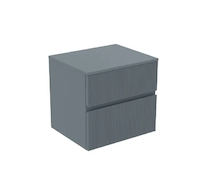 Ideal Standard Finesse - Umyvadlová skříňka, 60x51x56 cm, 2 zásuvky, Ribbed Matt ashblue E3433UQ