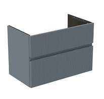 Ideal Standard Finesse - Umyvadlová skříňka, 80x44x55 cm, 2 zásuvky, Ribbed Matt ashblue E3387UQ