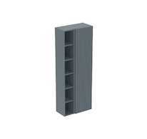 Ideal Standard Finesse - Vysoká skříňka 60x30x160 cm, 1 dvířka, panty vpravo, Ribbed Matt ashblue E3442UQ