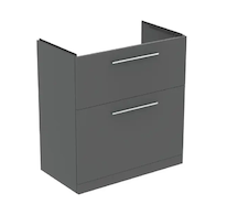 Ideal Standard i.Life A - Umyvadlová skříňka, 80x44x85 cm, 2 zásuvky, šedý matný křemen T5274NG