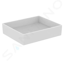 Ideal Standard i.Life B - Umyvadlo na desku 50x42 cm, bez přepadu, bez otvoru na baterii, bílá T573801