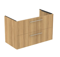 Ideal Standard i.Life B - Umyvadlová skříňka, 100x63x51 cm, 2 zásuvky, levá, přírodní dub T5584NX