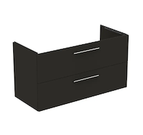 Ideal Standard i.Life B - Umyvadlová skříňka, 120x63x51 cm, 2 zásuvky, pravá, matná uhlově šedá T5587NV