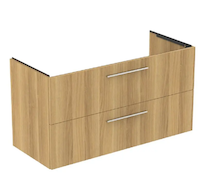 Ideal Standard i.Life B - Umyvadlová skříňka, 63x120x51 cm, 2 zásuvky, přírodní dub T5514NX