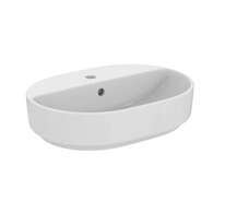 Ideal Standard i.Life O - Umyvadlo na desku 55x40 cm, s přepadem, otvor pro baterii, bílá T573401