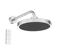 Ideal Standard Idealrain Solos - Hlavová sprcha s připojením, průměr 33 cm, 3 proudy, s LED osvětlením, chrom A7890AA
