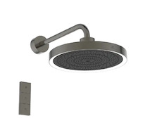 Ideal Standard Idealrain Solos - Hlavová sprcha s připojením, průměr 33 cm, 3 proudy, s LED osvětlením, Magnetic Grey A7890A5