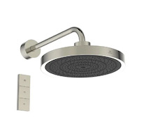 Ideal Standard Idealrain Solos - Hlavová sprcha s připojením, průměr 33 cm, 3 proudy, s LED osvětlením, Silver Storm A7890GN