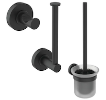 Ideal Standard IOM - Sada doplňků do koupelny, matné sklo/černá A9246XG
